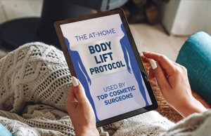 LeanBliss bonus guide two, the At-Home Body Lift Protocol, shown on a tablet